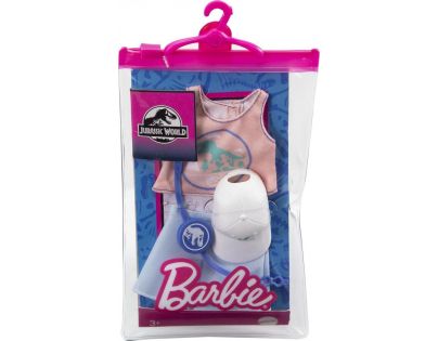 Mattel Barbie obleček 30 cm s doplňky v praktickém balení Jurský svět GRD46