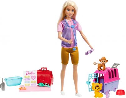 Mattel Barbie panenka zachraňuje zvířátka Blondýnka