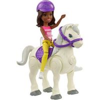 Mattel Barbie Pony a panenka Tmavě bílý FHV61 2