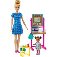Mattel Barbie Povolání Herní set s panenkou Učitelka v modrých šatech