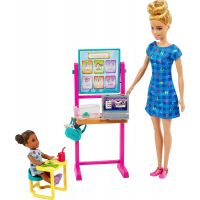 Mattel Barbie Povolání Herní set s panenkou Učitelka v modrých šatech 2