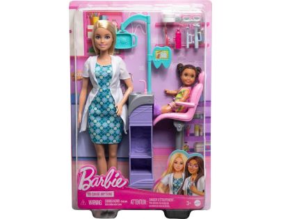 Mattel Barbie Povolání Herní set s panenkou Zubařka blondýnka