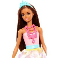 Mattel Barbie Princezna hnědé vlasy Žluté vzory 2