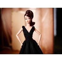 Mattel Barbie sběratelská Silkstone černé šaty 5