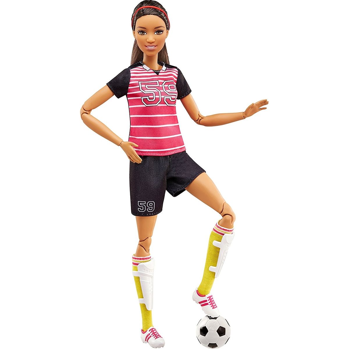 Mattel Barbie sportovkyně Fotbalistka brunetka