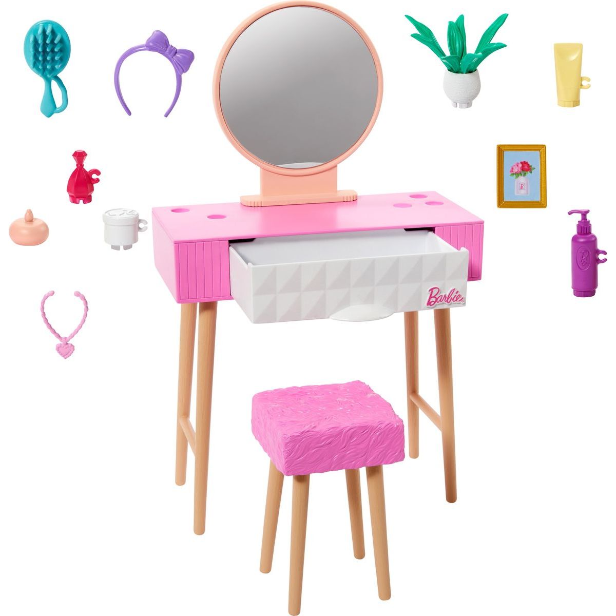 Mattel Barbie stylový nábytek HJV32 toaletní stolek
