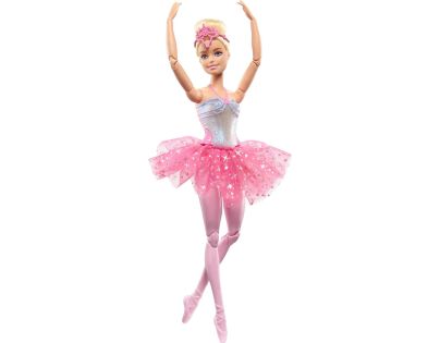 Mattel Barbie Svítící magická baletka s růžovou sukní 31 cm - Poškozený obal