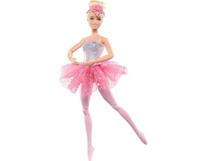 Mattel Barbie Svítící magická baletka s růžovou sukní 31 cm - Poškozený obal