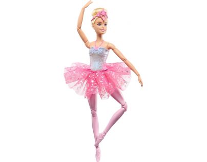 Mattel Barbie Svítící magická baletka s růžovou sukní 31 cm