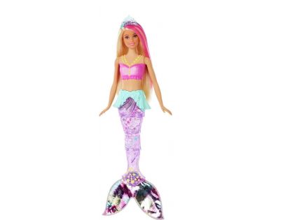 Mattel Barbie svítící mořská panna s pohyblivým ocasem běloška - Poškozený obal