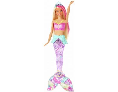 Mattel Barbie svítící mořská panna s pohyblivým ocasem běloška - Poškozený obal
