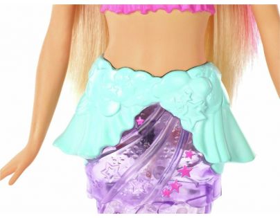 Mattel Barbie svítící mořská panna s pohyblivým ocasem běloška - Poškozený obal