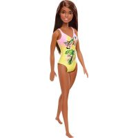Mattel Barbie v plavkách černoška žluté s listy 3