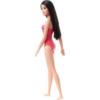 Mattel Barbie v plavkách černovlasá růžové se vzorem 2