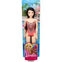 Mattel Barbie v plavkách černovlasá růžové se vzorem 6