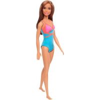 Mattel Barbie v plavkách hnědovláska modrorůžové