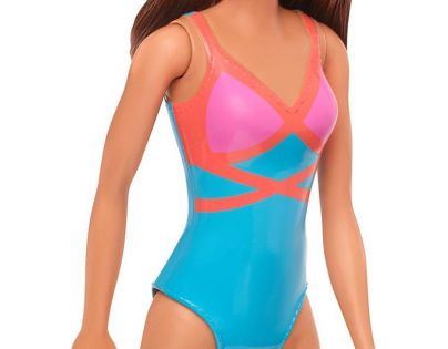Mattel Barbie v plavkách hnědovláska modrorůžové
