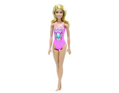 Mattel Barbie v plavkách růžové se vzorkem