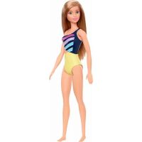 Mattel Barbie v plavkách světlovláska žlutomodré s pruhy 2