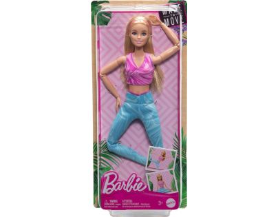 Mattel Barbie v pohybu Blondýnka v modrých legínách