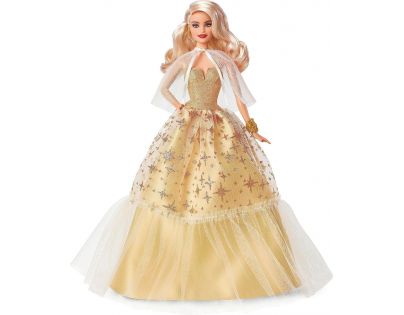 Mattel Barbie Vánoční panenka blondýnka 2023