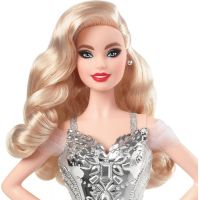 Mattel Barbie vánoční panenka blondýnka ve stříbrném 4