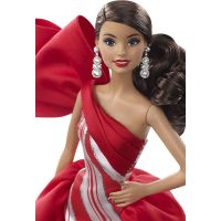 Mattel Barbie vánoční panenka brunetka 3
