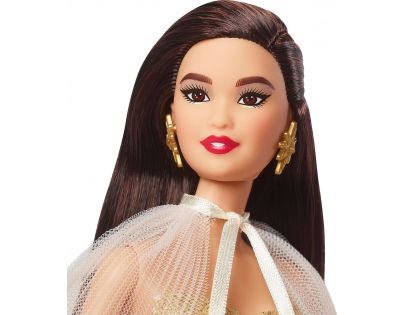 Mattel Barbie Vánoční panenka černovláska 2023