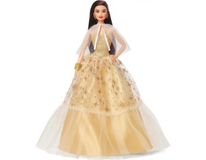 Mattel Barbie Vánoční panenka černovláska 2023