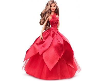 Mattel Barbie Vánoční panenka černovláska