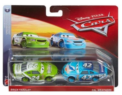 Mattel Cars 3 auta 2 ks Brick Yardley a Cal Weathers