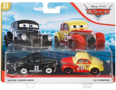 Mattel Cars 3 auta 2 ks Heyday Junior Moon a Eli Turnpike