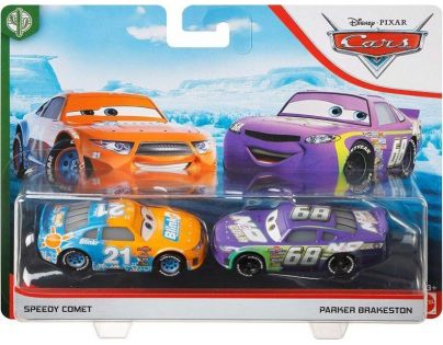 Mattel Cars 3 auta 2 ks Speedy Comet a Parker Brakeston