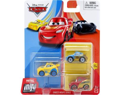 Mattel Cars 3 mini auta metal 3ks Dinoco Wraps Series