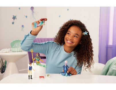 Mattel Disney Princess Sada 6 ks Malých panenek: Malá mořská víla s kamarády HLX19