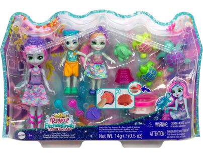 Mattel Enchantimals mořské království rodinka s doplňky asst želvy