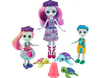 Mattel Enchantimals mořské království rodinka s doplňky asst želvy