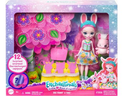 Mattel Enchantimals Panenka a miminka Bree Zajíčková 15 cm