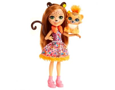 Mattel Enchantimals panenka a zvířátko Cherish Cheetah a Quick-Quick