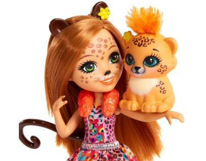 Mattel Enchantimals panenka a zvířátko Cherish Cheetah a Quick-Quick
