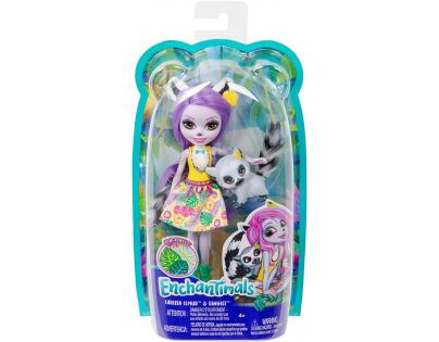 Mattel Enchantimals panenka a zvířátko Larissa Lemur a Ringlet