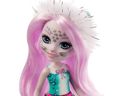 Mattel Enchantimals panenka a zvířátko Sybil Snow Leopard a Flake