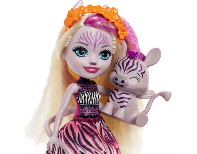 Mattel Enchantimals panenka a zvířátko Zadie Zebra a Ref