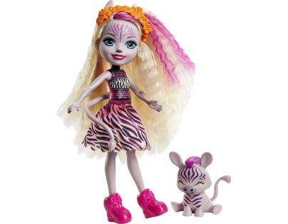 Mattel Enchantimals panenka a zvířátko Zadie Zebra a Ref