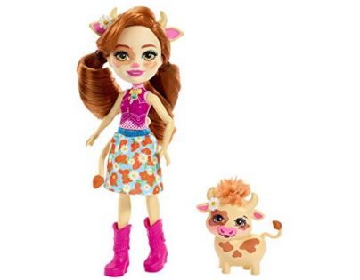 Mattel Enchantimals panenka se zvířátkem Cailey Cow a Curdle