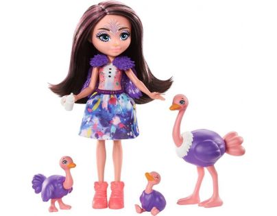 Mattel Enchantimals rodinka Pštrosi