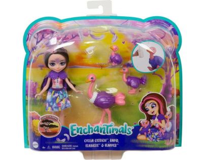 Mattel Enchantimals rodinka Pštrosi
