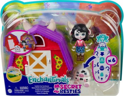 Mattel Enchantimals tajné útočiště nejlepších přátel Cow Cambrie Farmhouse