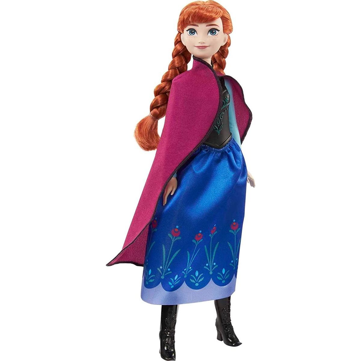 Mattel Frozen panenka Anna v modro-černých šatech HLW46