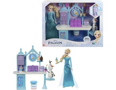 Mattel Frozen zmrzlinový stánek s Elsou a Olafem herní set